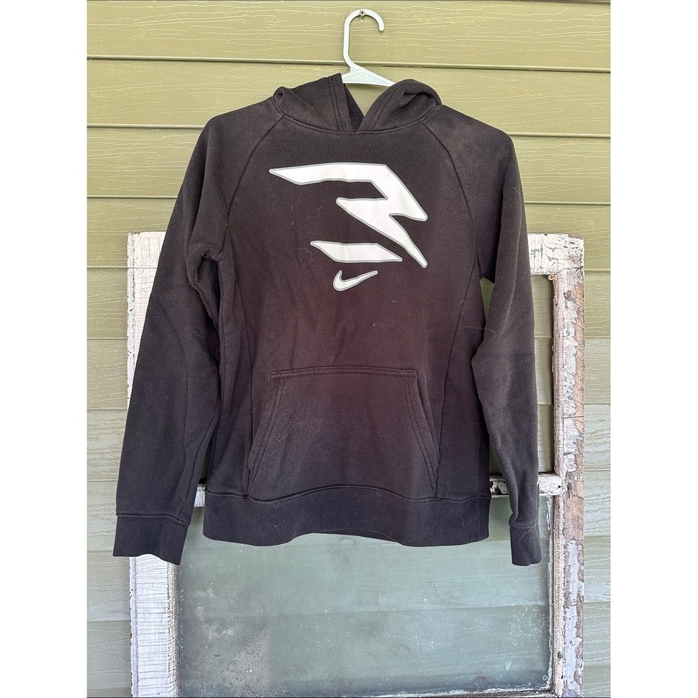 Nike Russell Wilson RW3 Logo Black Pullover Hoodie Kids Large 12-13 Yrs 0311-023